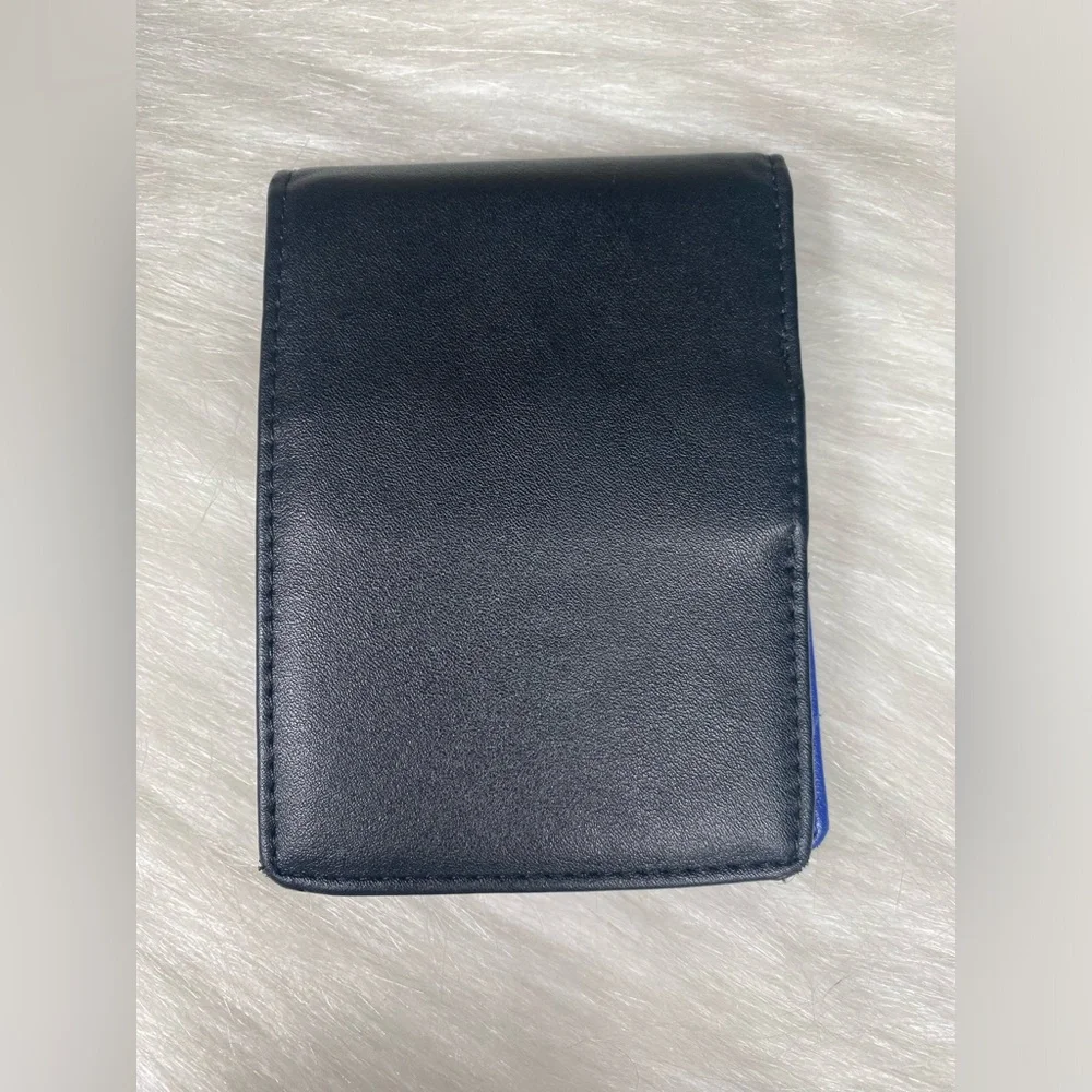 Mens Travando Slim Wallet with Money Clip Black And Blue